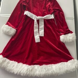 bonnie jean size 6 girls Santa dress Christmas